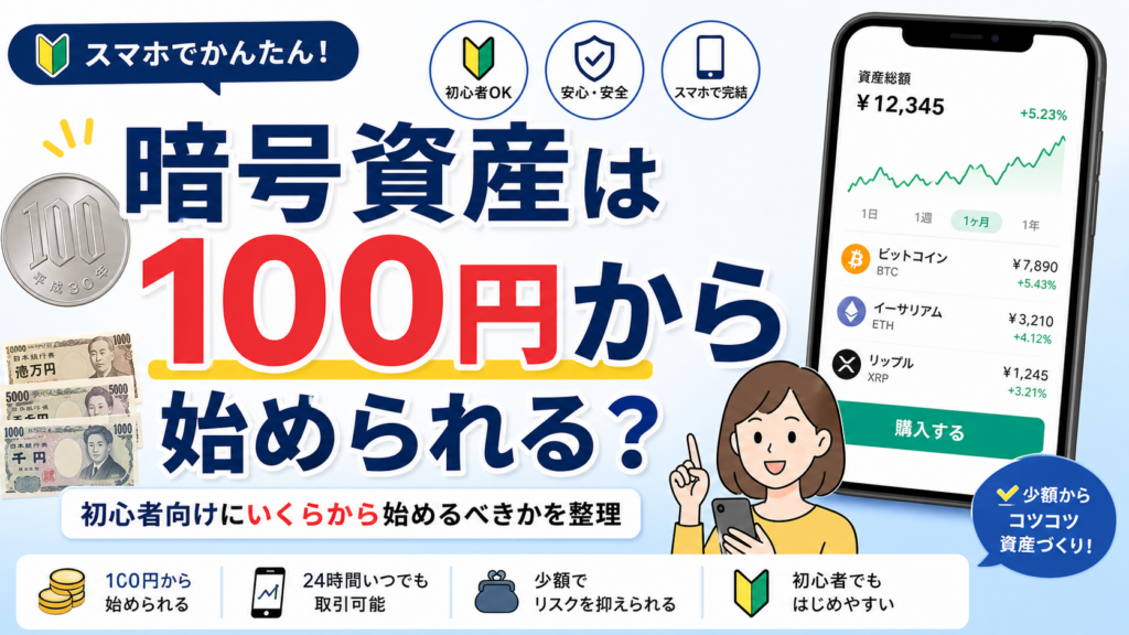 暗号資産を少額から始める初心者向けの図解