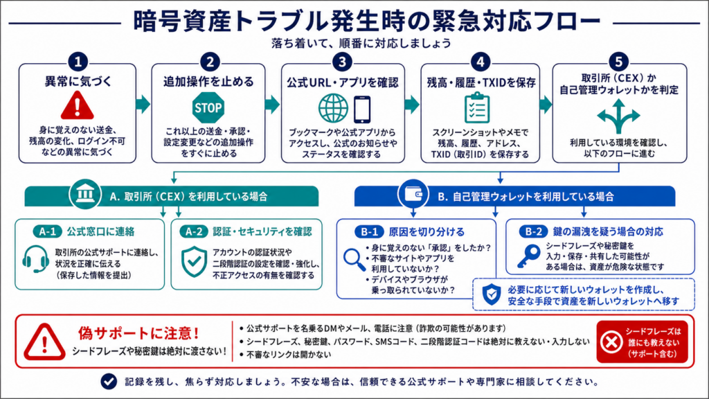 暗号資産トラブル発生時の緊急対応フロー