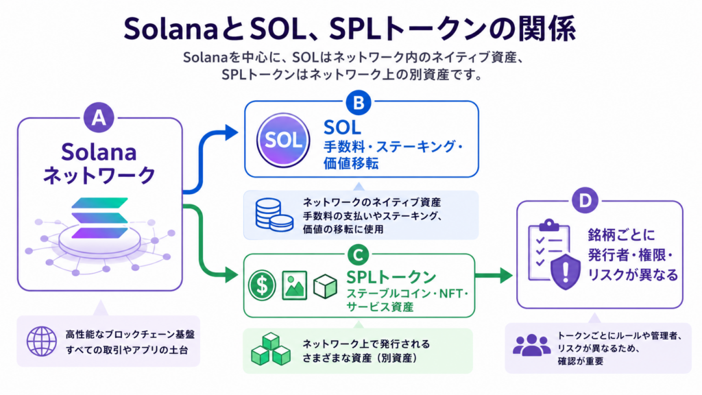 SolanaとSOL、SPLトークンの関係