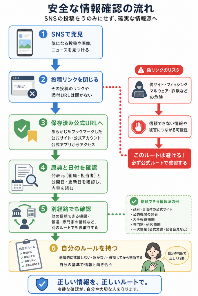 SNSで暗号資産ニュースを発見して公式情報へ戻り照合する安全な流れ