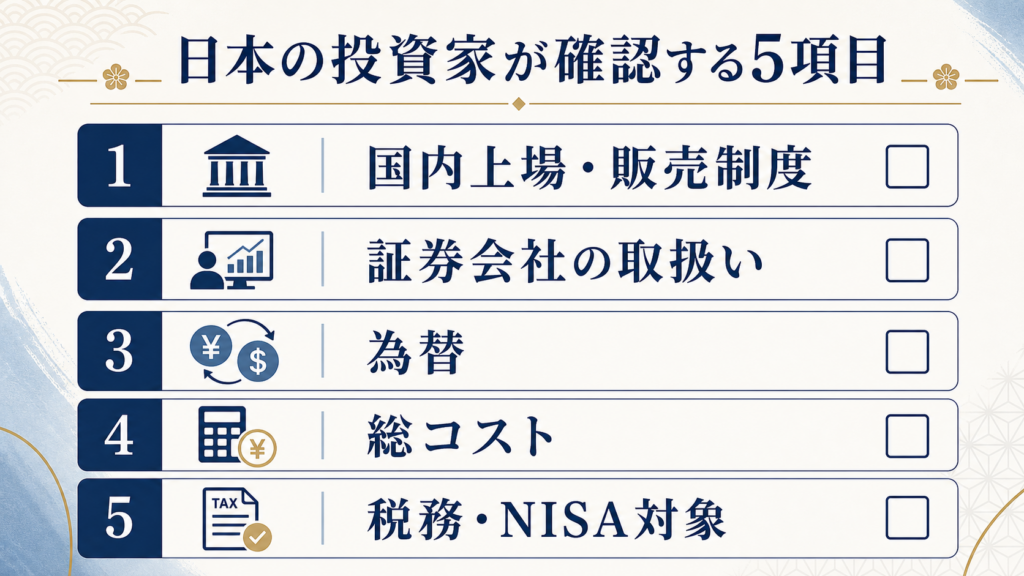 日本からビットコインETFを検討する前に確認する5項目